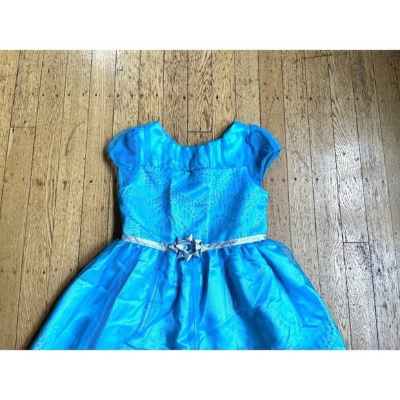 Jona Michelle Teal Blue Green Layered Dress with Rhinestones 6 - Picture 8 of 16
